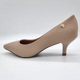 Vizzano 1122-828 Kitten Heel Pointy Toe Pump in Beige Napa