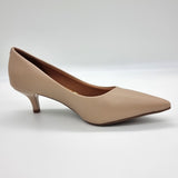 Vizzano 1122-828 Kitten Heel Pointy Toe Pump in Beige Napa