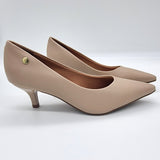 Vizzano 1122-828 Kitten Heel Pointy Toe Pump in Beige Napa