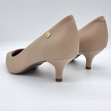 Vizzano 1122-828 Kitten Heel Pointy Toe Pump in Beige Napa