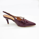 Vizzano 1185-1124 Pointy Toe Slingback Pump in Wine Patent