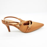 Vizzano 1185-1124 Pointy Toe Slingback Pump in Camel Napa