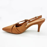 Vizzano 1185-1124 Pointy Toe Slingback Pump in Camel Napa