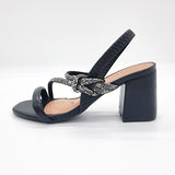 Beira Rio 8436-229 Block Heel Sandal in Black