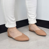 Beira Rio 4134-446 Slip-on Flat in Nude