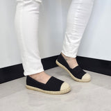 Moleca 5801-101 Round Toe Espadrille Flat in Black