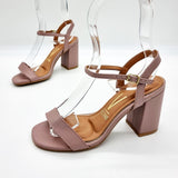 Vizzano 6409-208 Block Heel Sandal in Taupe