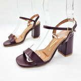 Vizzano 6409-208 Block Heel Sandal in Burgundy