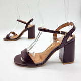 Vizzano 6409-208 Block Heel Sandal in Burgundy