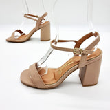 Vizzano 6409-208 Block Heel Sandal in Beige