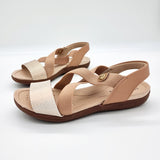 Modare 7125-249 Elastic Straps Flat Sandal in Rose Gold/Camel