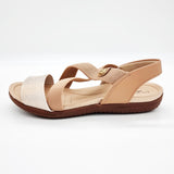 Modare 7125-249 Elastic Straps Flat Sandal in Rose Gold/Camel