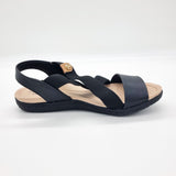 Modare 7125-249 Elastic Straps Flat Sandal in Black