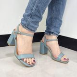 Vizzano 6409-208 Block Heel Sandal in Turquoise