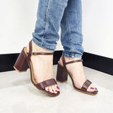 Vizzano 6409-208 Block Heel Sandal in Burgundy