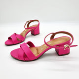 Vizzano 6291-927 Block Heel Sandal in Pink Napa