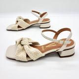 Vizzano 6454-120 Low Heel Sandal in Off White