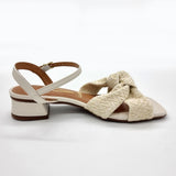 Vizzano 6454-120 Low Heel Sandal in Off White