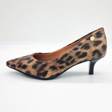 Vizzano 1122-828 Kitten Heel Pointy Toe Pump in Multi Beige