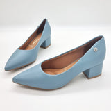 Vizzano 1220-315 Block Heel Pump in Turquoise Napa