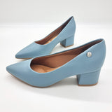 Vizzano 1220-315 Block Heel Pump in Turquoise Napa