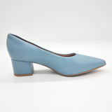 Vizzano 1220-315 Block Heel Pump in Turquoise Napa