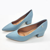 Vizzano 1220-315 Block Heel Pump in Turquoise Napa