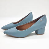 Vizzano 1220-315 Block Heel Pump in Turquoise Napa