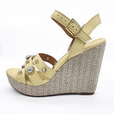 Vizzano 6283-2117 Studded Wedge Sandal in Yellow