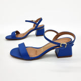 Vizzano 6428-101 Low Heel Sandal in Blue Napa