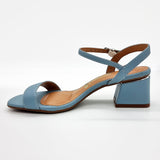 Vizzano 6428-101 Low Heel Sandal in Turquoise Napa