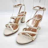 Vizzano 6262-1021 Block Heel Sandal in Off White/Golden