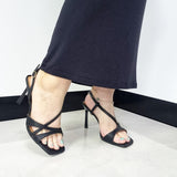 Vizzano 6516-102 High Heel Strappy Sandal in Black