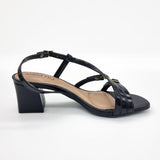 Beira Rio 8536-103 Block Heel Strappy Sandal in Black Patent