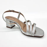 Beira Rio 8536-103 Block Heel Strappy Sandal in Silver