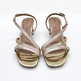 Beira Rio 8536-103 Block Heel Strappy Sandal in Golden