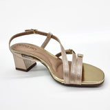 Beira Rio 8536-103 Block Heel Strappy Sandal in Golden