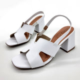 Beira Rio 8436-231 Block Heel Sandal in White