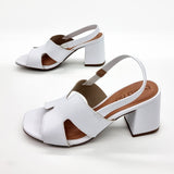 Beira Rio 8436-231 Block Heel Sandal in White