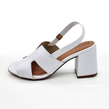 Beira Rio 8436-231 Block Heel Sandal in White