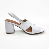 Beira Rio 8436-231 Block Heel Sandal in White