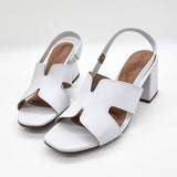 Beira Rio 8436-231 Block Heel Sandal in White