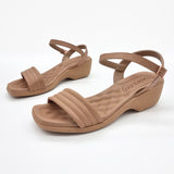 Beira Rio 8527-106 Low Heel Sandal in Nude