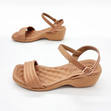 Beira Rio 8527-106 Low Heel Sandal in Nude