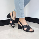 Beira Rio 8436-231 Block Heel Sandal in Black