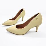 Vizzano 1185-702 Pointy Toe Pump in Pale Yellow Napa