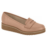 Beira Rio 4174-436 Round Toe Wedged Loafer Flat in Nude