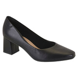 Beira Rio 4314-100 Block Heel Pump in Black Napa