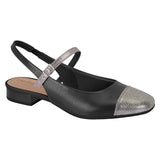 Beira Rio 4318-105 Low Heel Slingback Pump in Black/Graphite