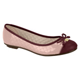 Moleca 5027-1407 Strappy Kitten Heel Pointy Toe Nump in Pink/Wine